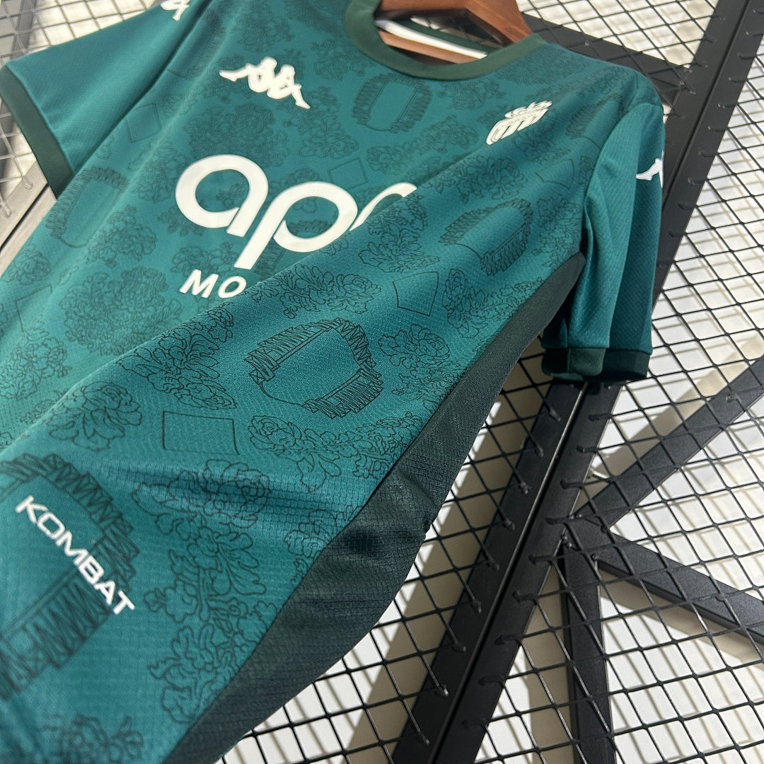 Camiseta AS Monaco Visita Turquesa y Gris 2025/26 - espalda