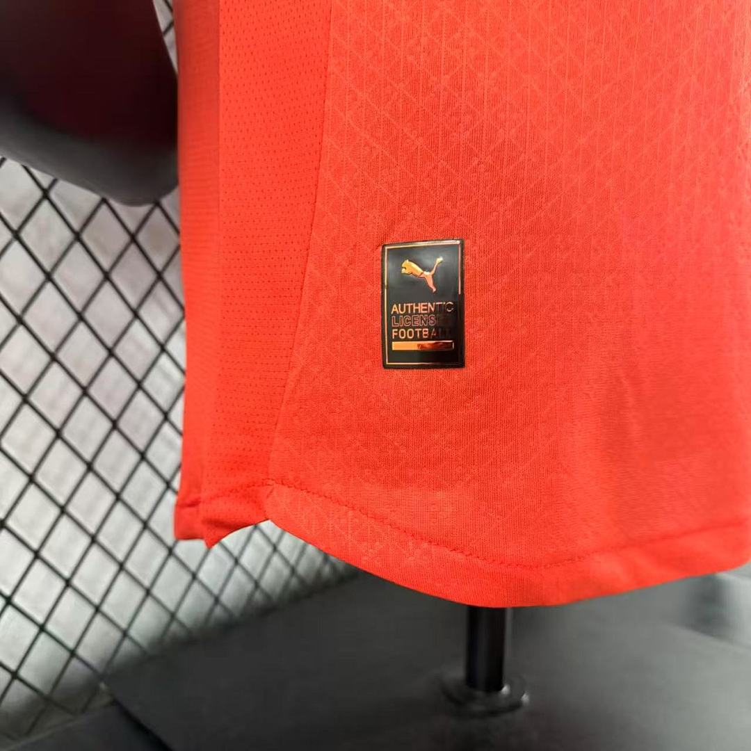 Camiseta Portugal Local Roja y Burdeos 2025 Versión Jugador - espalda
