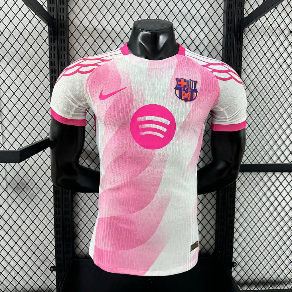 Camiseta FC Barcelona Gris Claro y Roja Edición Especial 2025/26 Versión Jugador - frente