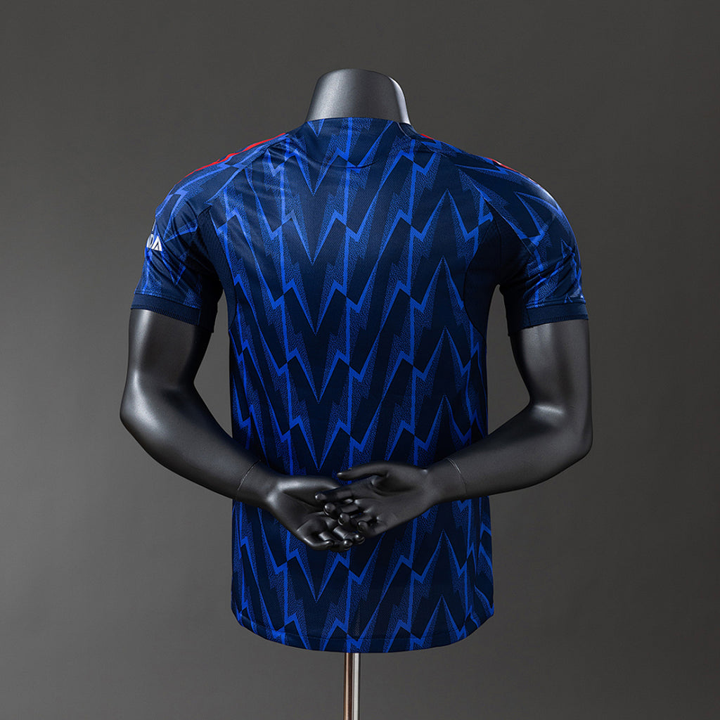 Camiseta Arsenal Visita Azul Marino y Azul 2025/26 Versión Jugador - espalda