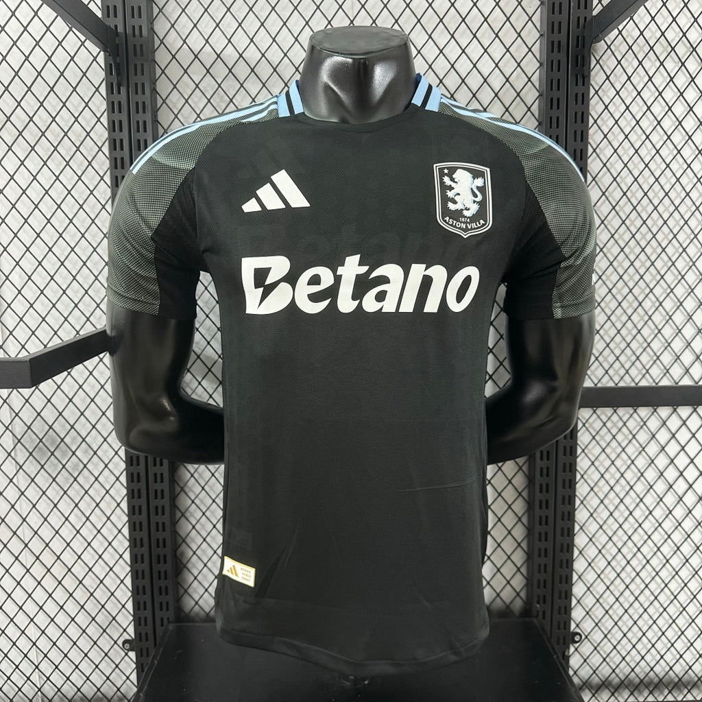 Camiseta Aston Villa Visita Gris y Verde 2025/26 Versión Jugador - frente