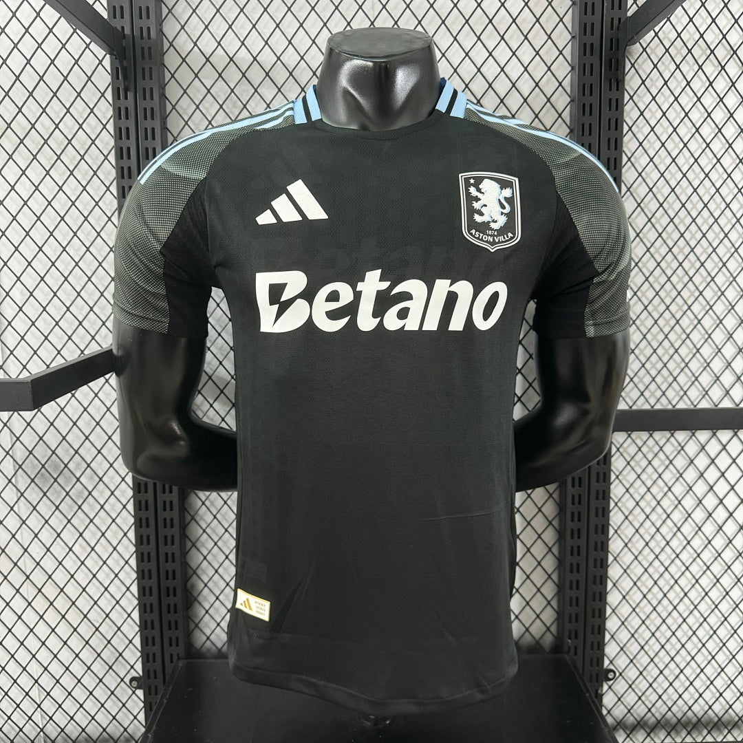 Camiseta Aston Villa Visita Gris y Verde 2025/26 Versión Jugador - frente