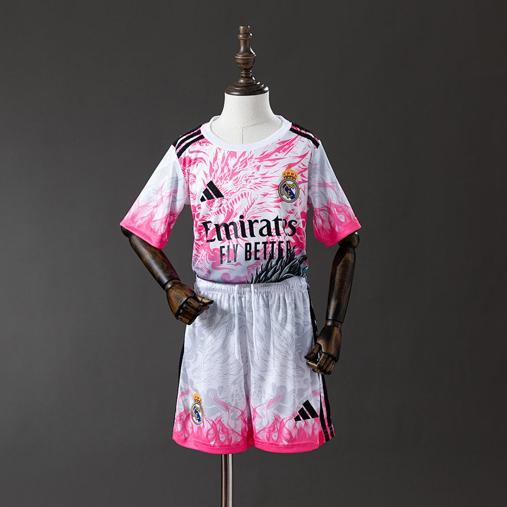 Conjunto Niños Real Madrid Gris y Morada Edición Especial 2025/26 - frente
