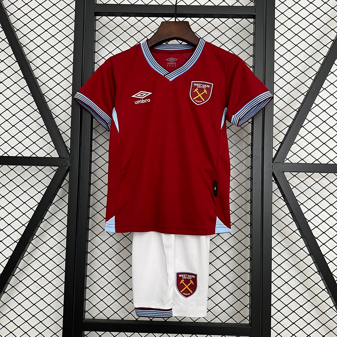 Conjunto Niños West Ham United Local 2025/26 - frente