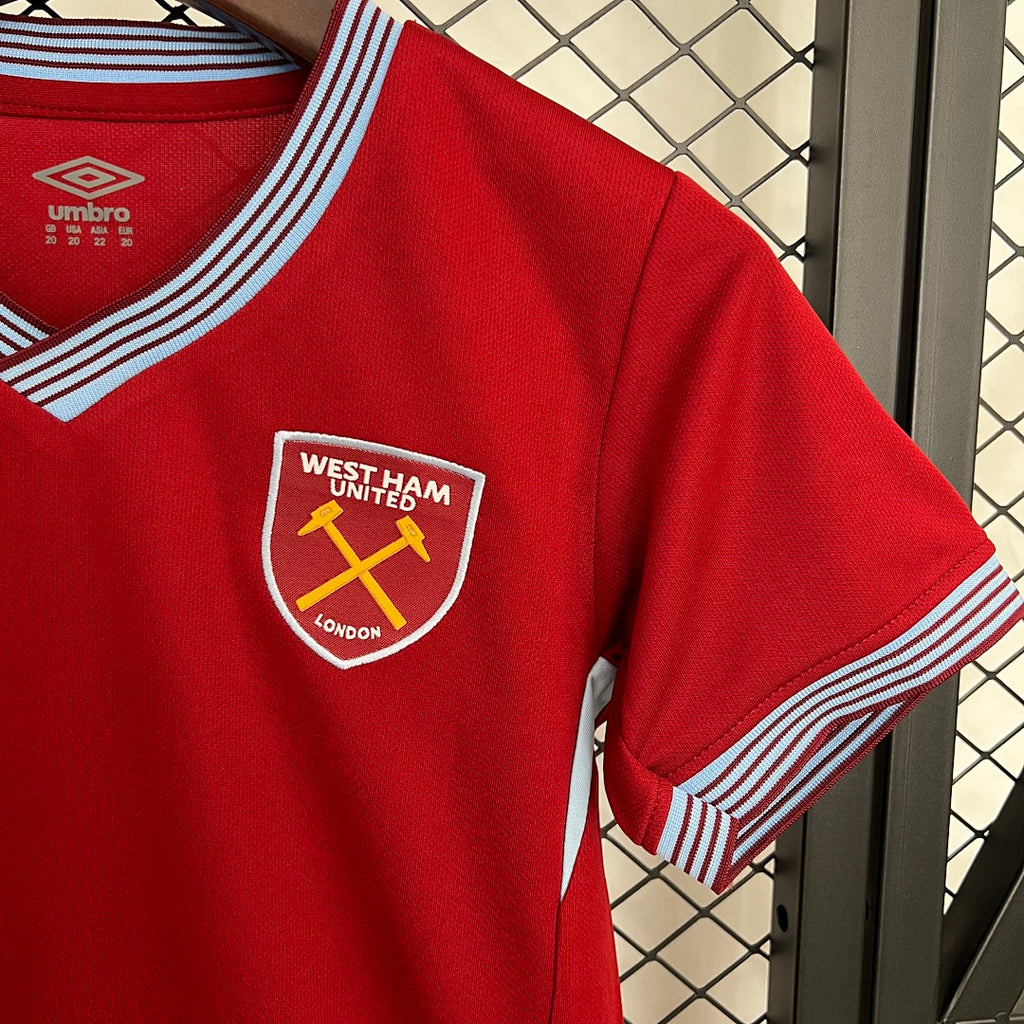 Conjunto Niños West Ham United Local 2025/26 - espalda