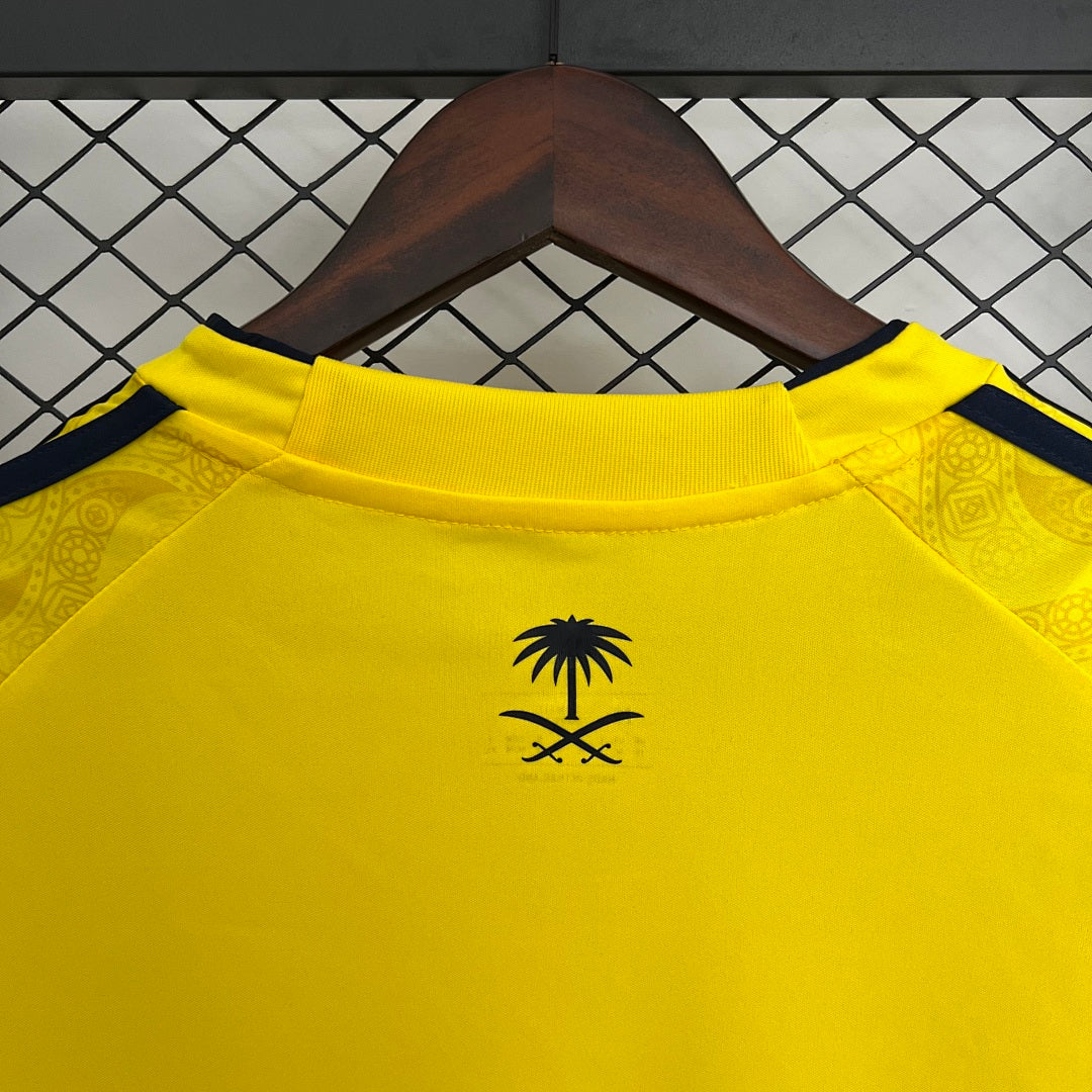 Camiseta Al-Nassr Local Amarilla y Café 2025/26 - espalda