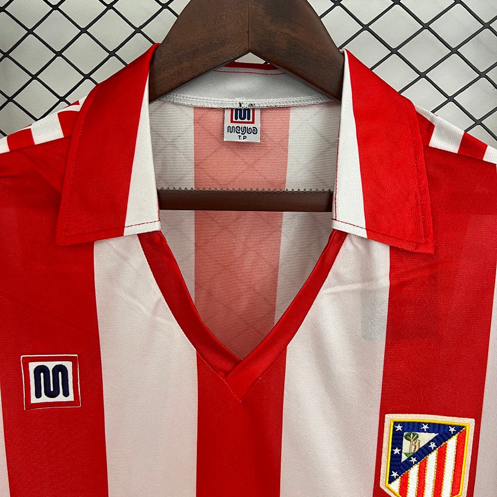 Camiseta Retro Atlético de Madrid Local Roja y Naranja 82/83 - espalda