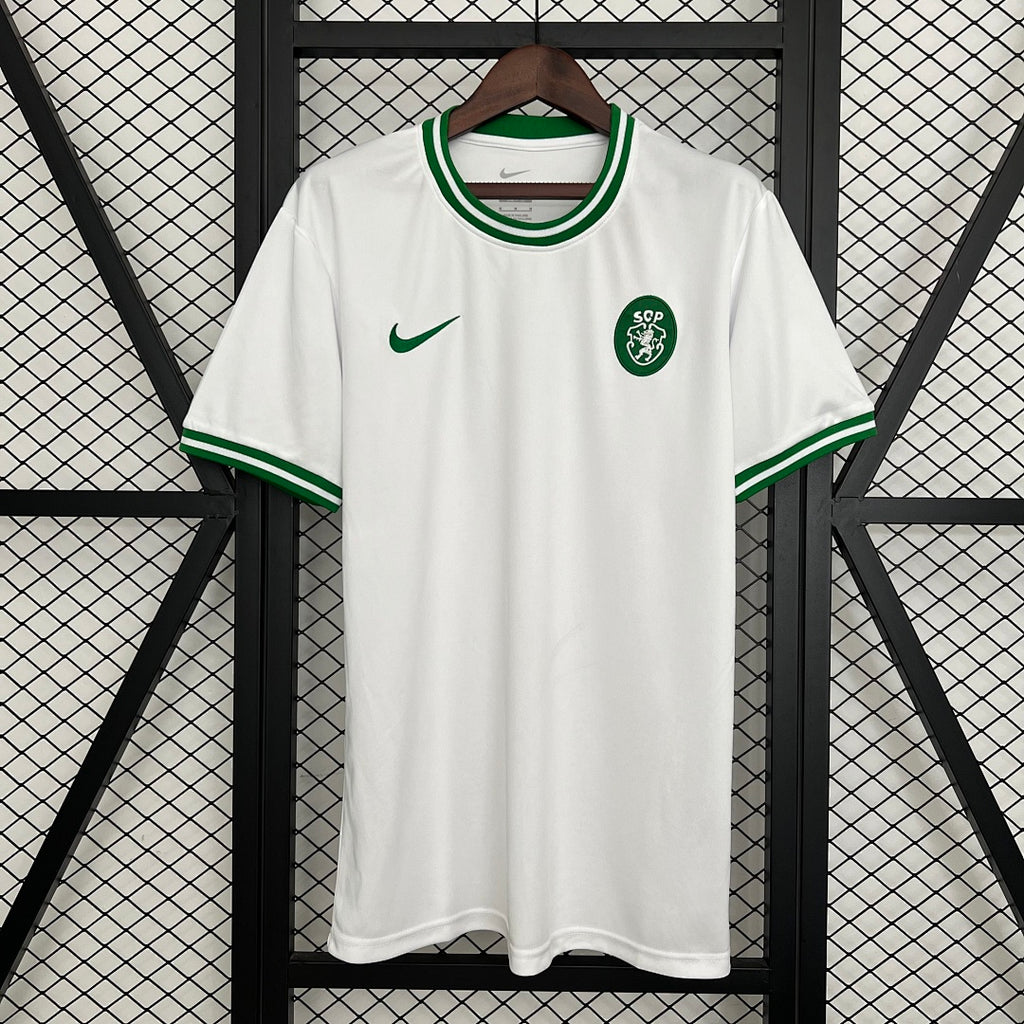 Camiseta Sporting CP Gris Claro y Negra Edición Especial 2025/26 - frente