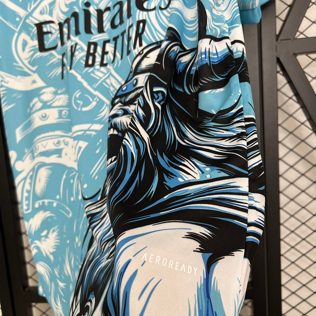 Camiseta Real Madrid Turquesa y Gris Edición Especial 2025/26 - espalda