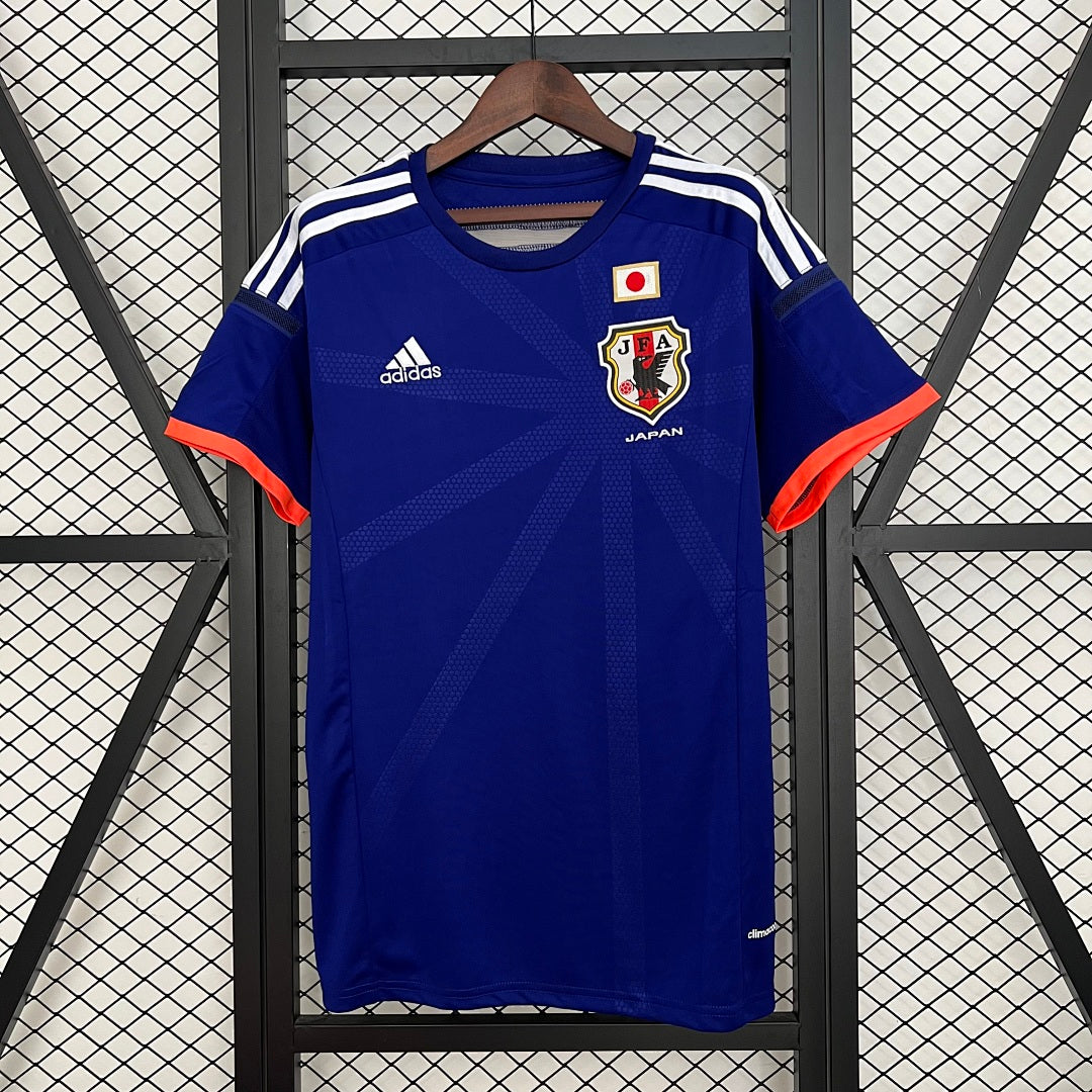 Camiseta Retro Japón Local Azul Marino y Negra 2014 - frente