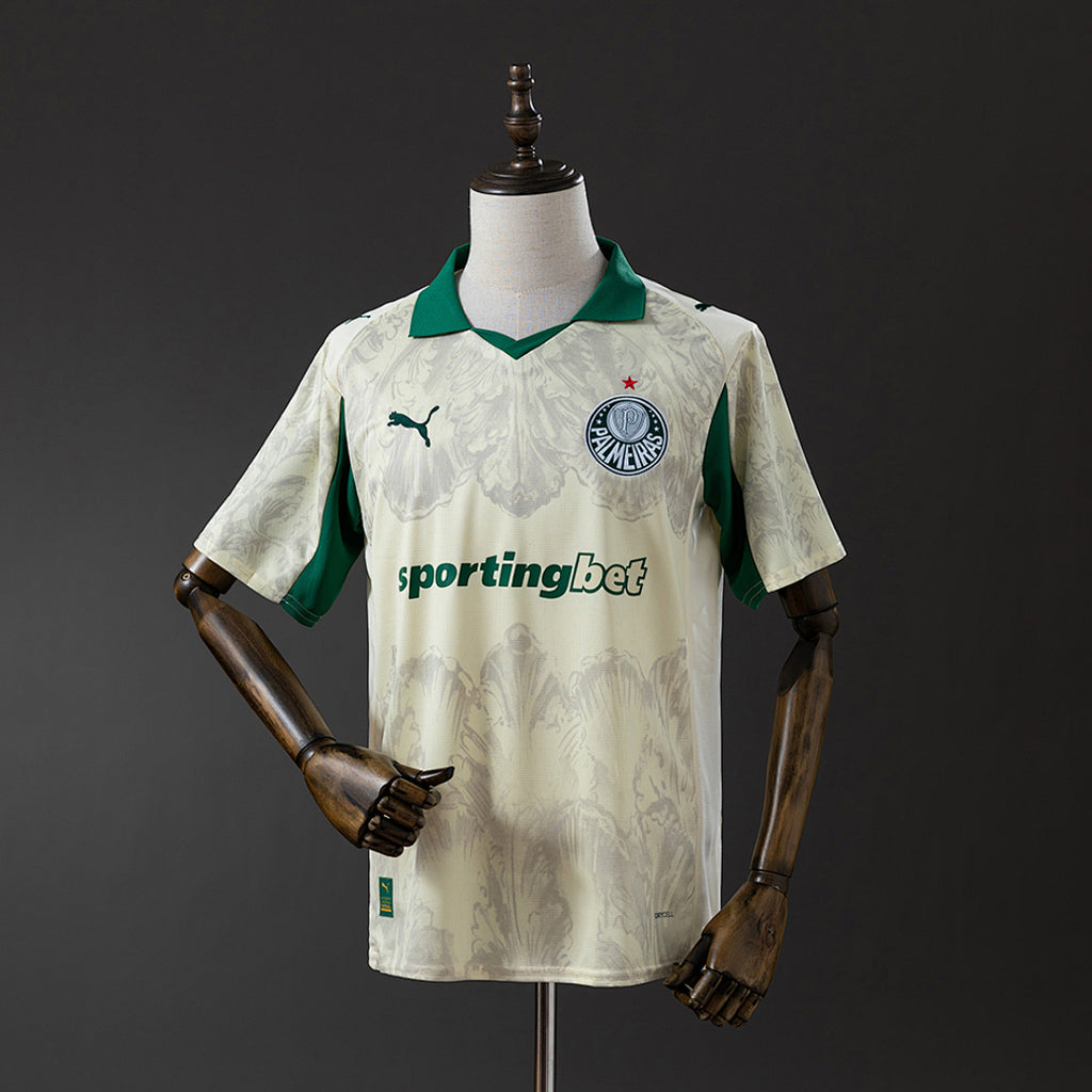 Camiseta Palmeiras Tercera Negra y Gris Claro 2025/26 - frente