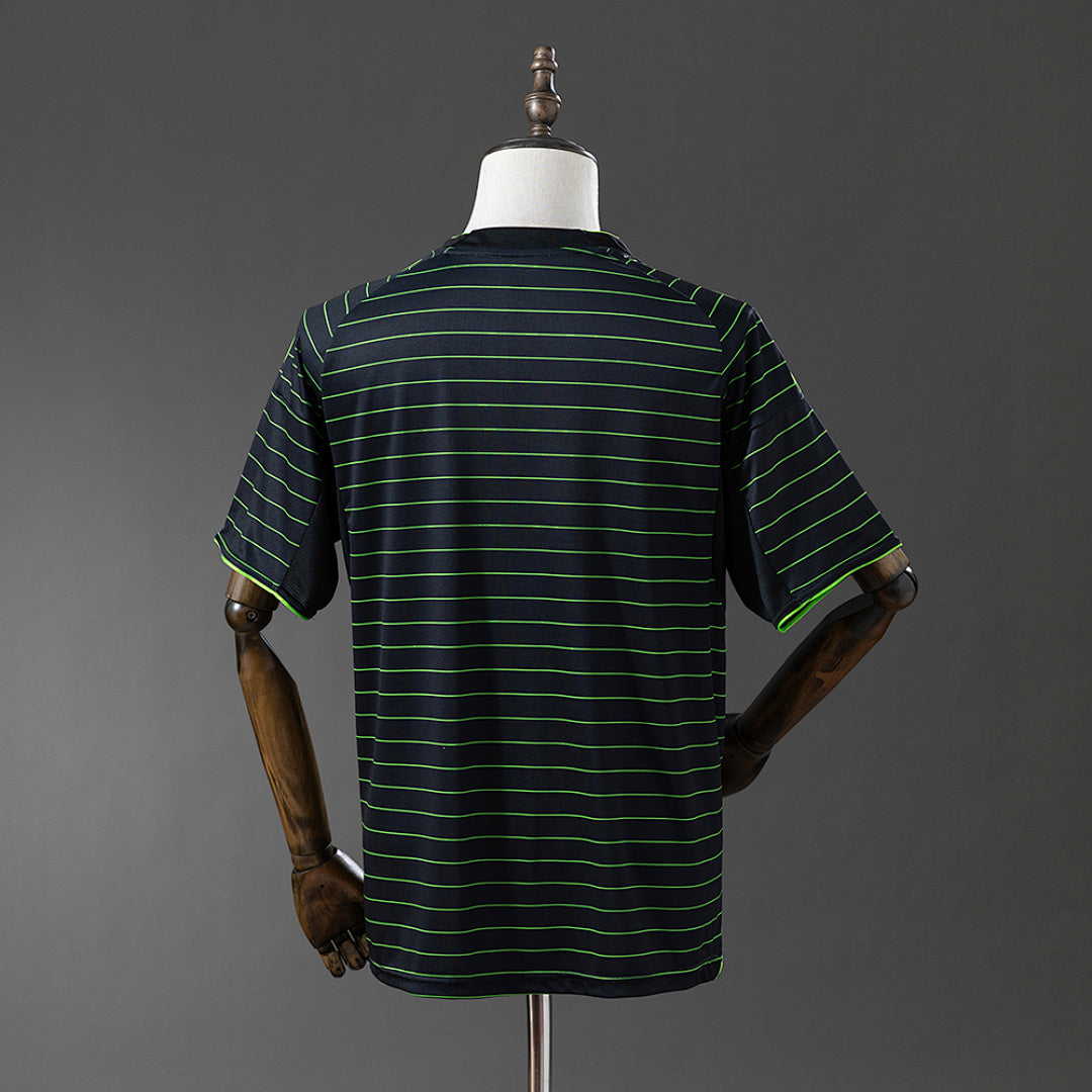 Camiseta Celtic Visita Verde Oscuro y Negra 2025/26 - espalda
