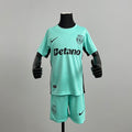 Conjunto Niños Sporting CP Tercera Gris Claro y Turquesa 2025/26 - frente