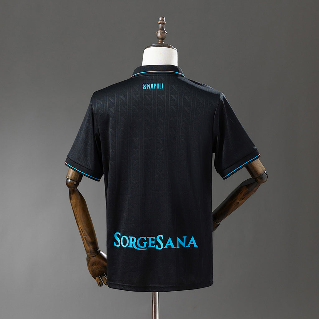 Camiseta SSC Napoli Negra y Gris Edición Especial 2025/26 - espalda