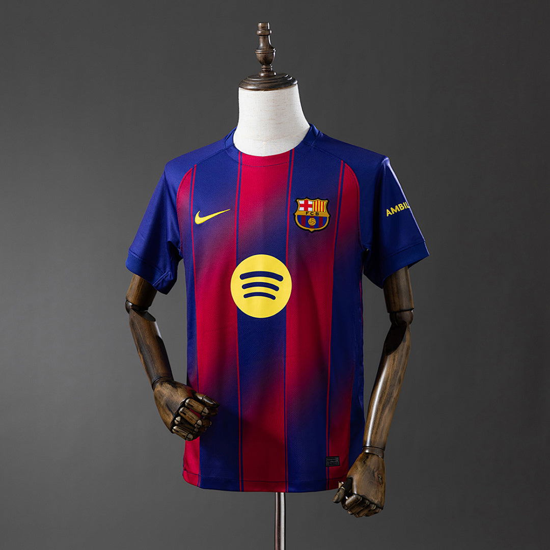 Camiseta FC Barcelona Local Negra y Gris 2025/26 - frente