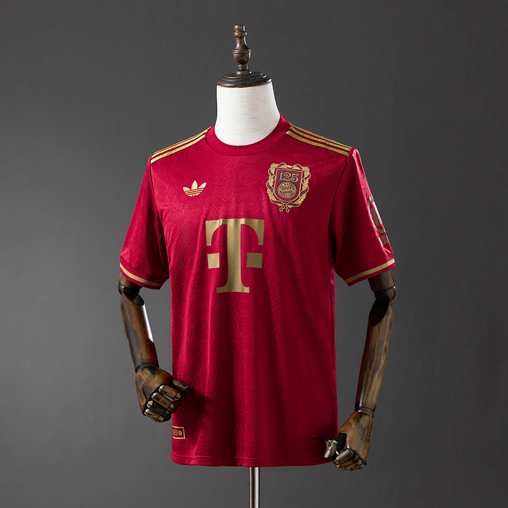 Camiseta Bayern Múnich Burdeos y Gris 125º Aniversario 2025/26 - frente