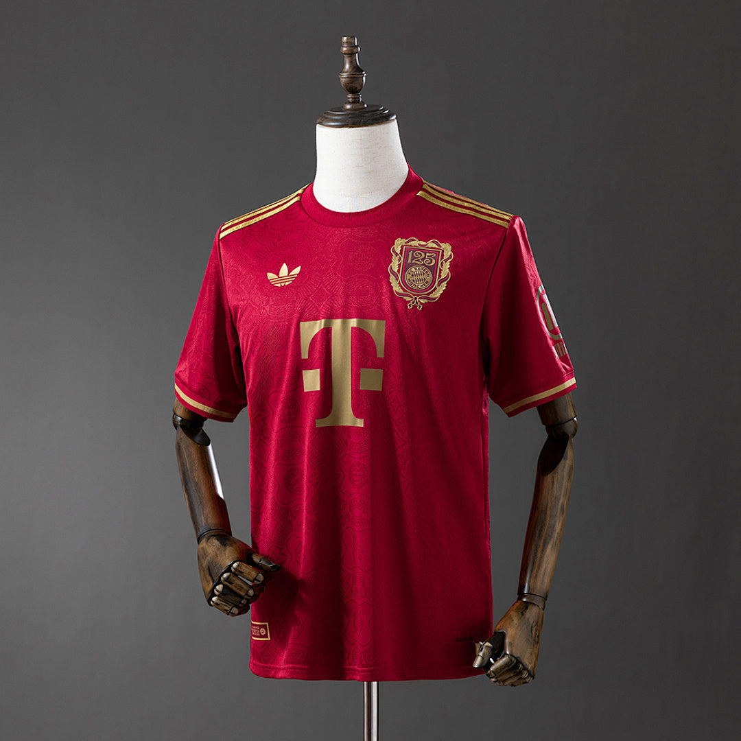 Camiseta Bayern Múnich Burdeos y Gris 125º Aniversario 2025/26 - frente