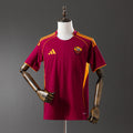 Camiseta AS Roma Local Roja y Gris 2025/26 - frente
