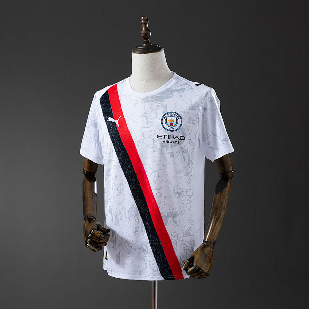 Camiseta Manchester City Visita Gris y Celeste 2025/26 - frente