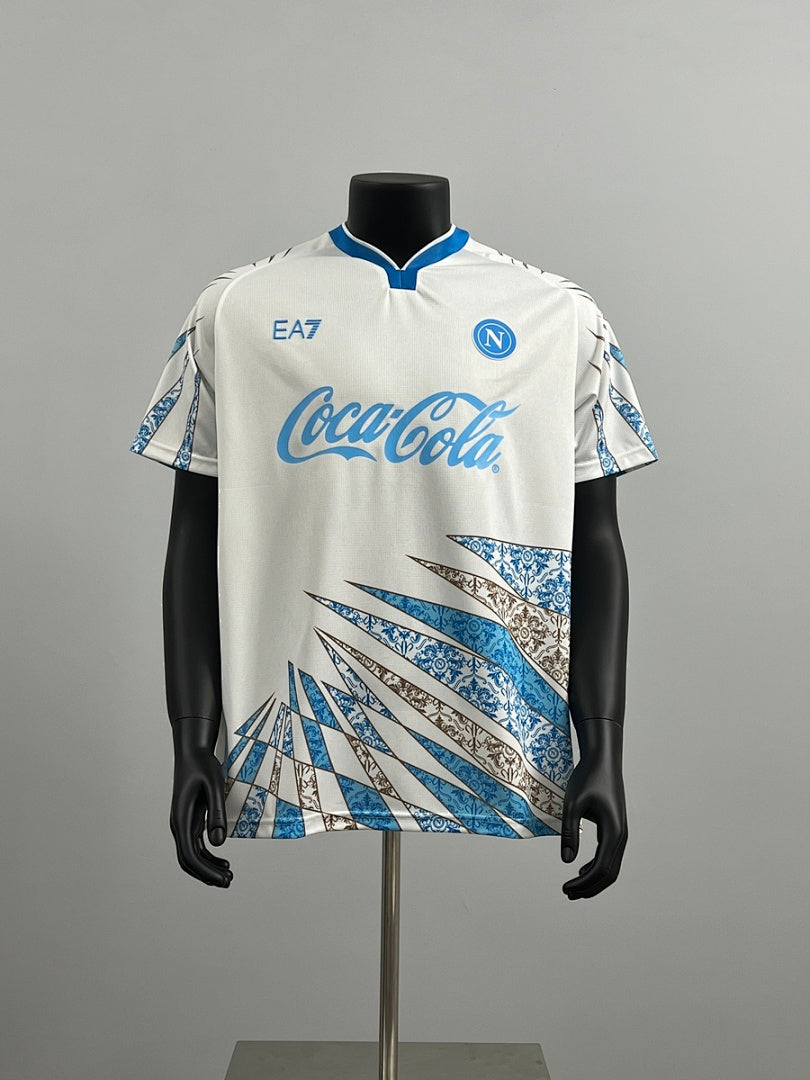 Camiseta SSC Napoli Gris Claro y Negra Edición Especial 2025/26 - frente
