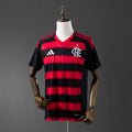 Camiseta Flamengo Local Negra y Gris Con Sponsors 2025/26 - frente