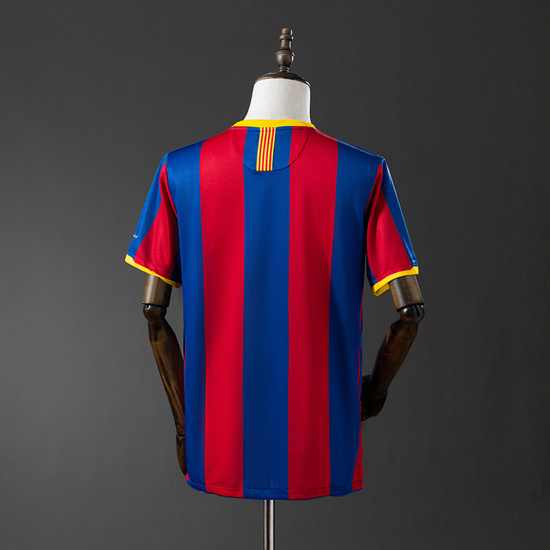 Camiseta Retro FC Barcelona Local Azul y Negra 10/11 - espalda