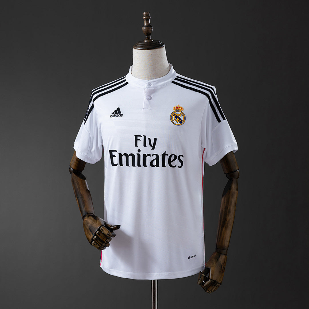 Camiseta Retro Real Madrid Local Negra y Celeste 14/15 - frente