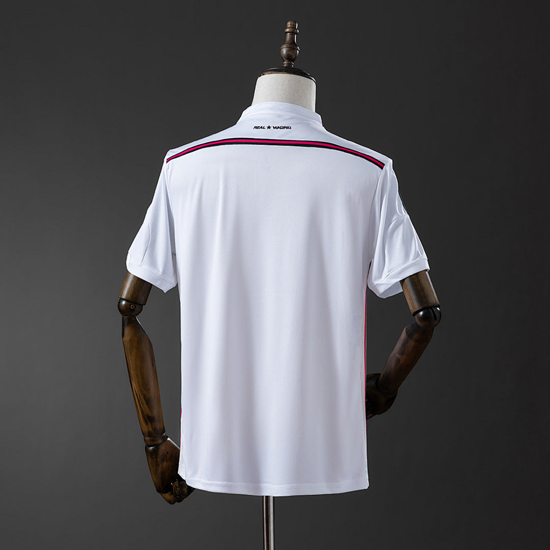 Camiseta Retro Real Madrid Local Celeste y Negra 14/15 - espalda