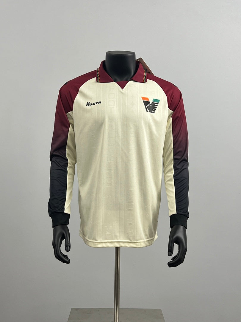 Camiseta Venezia Visita Amarilla y Negra Manga Larga 2025/26 - espalda