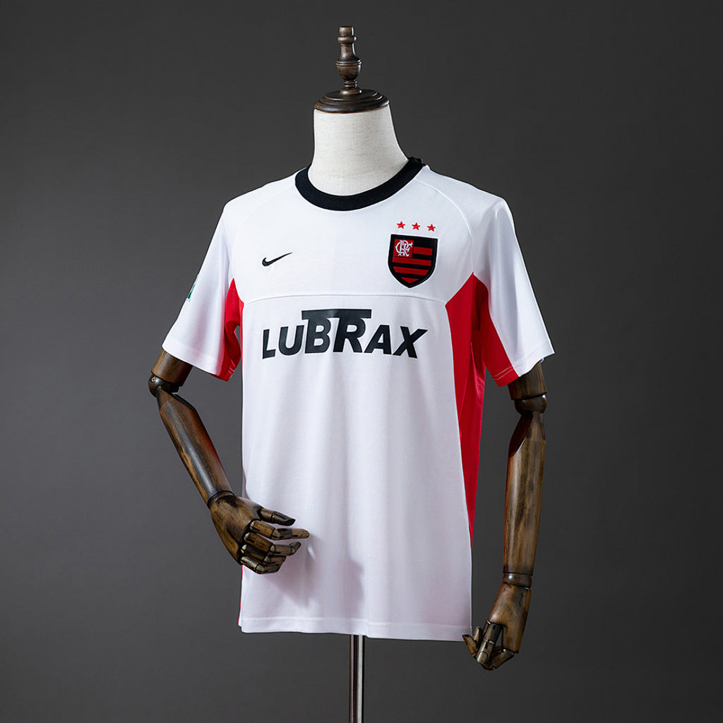 Camiseta Retro Flamengo Visita Celeste y Gris 2001 - frente