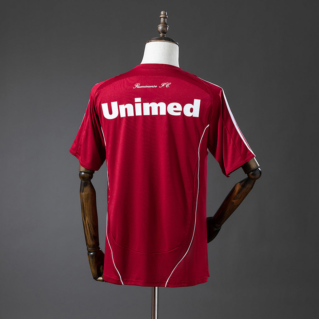Camiseta Retro Fluminense Visita Burdeos y Gris 09/10 - espalda