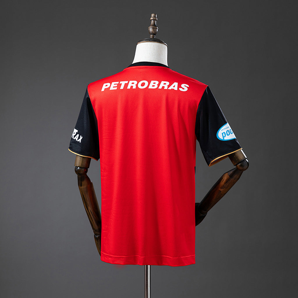 Camiseta Retro Flamengo Visita Roja y Negra 08/09 - espalda