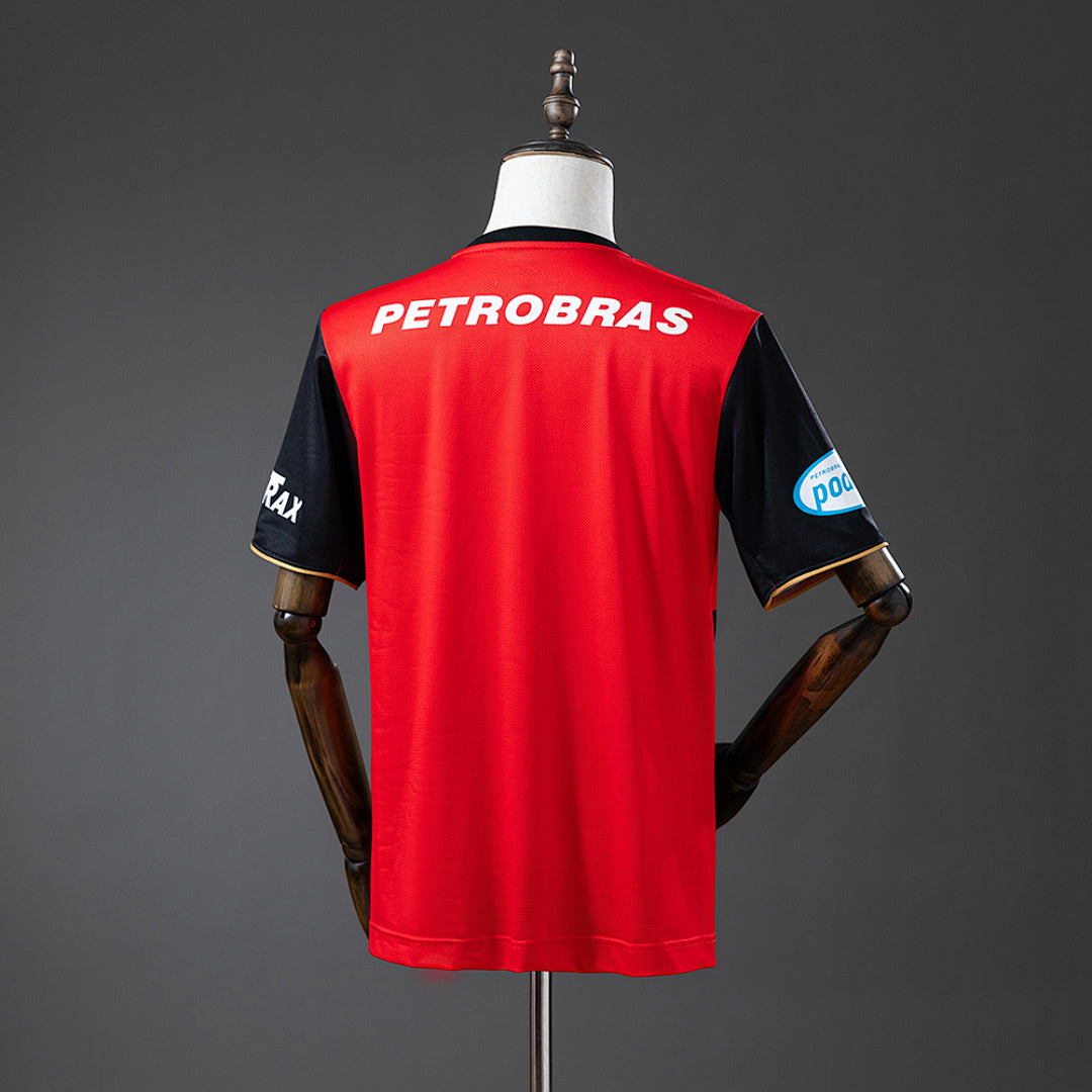 Camiseta Retro Flamengo Visita Roja y Negra 08/09 - espalda