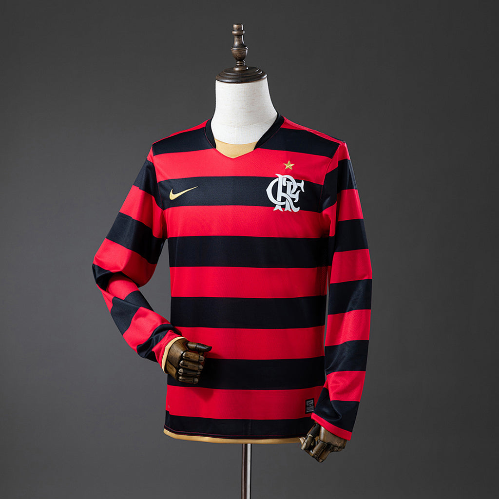 Camiseta Retro Flamengo Local Manga Larga 08/09 - frente