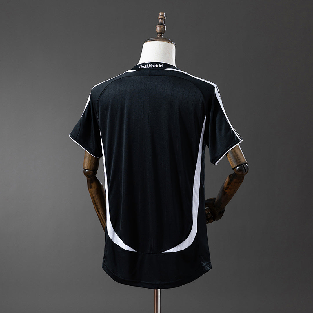 Camiseta Retro Real Madrid Tercera Café y Negra 06/07 - espalda
