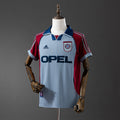 Camiseta Retro Bayern Múnich Visita Gris y Burdeos 1998 - frente
