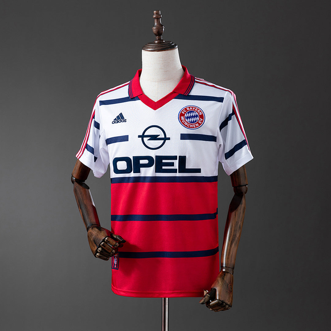 Camiseta Retro Bayern Múnich Visita Gris y Roja 1998 - frente