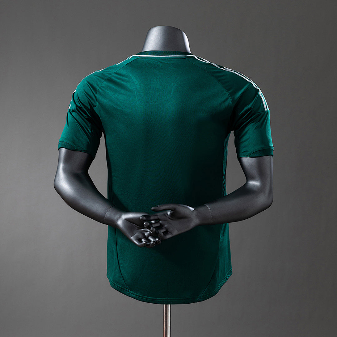 Camiseta Retro Real Madrid Visita Verde Oscuro y Gris 12/13 Versión Jugador - espalda