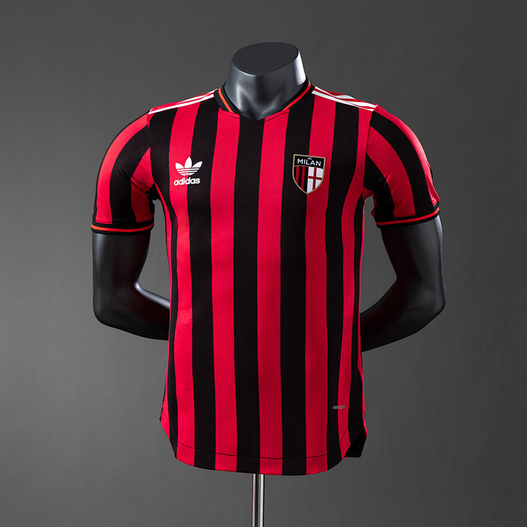 Camiseta Retro AC Milan Negra y Burdeos Edición Especial 24/25 Versión Jugador - frente