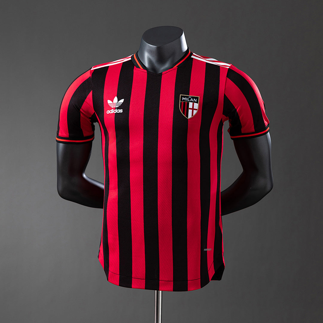 Camiseta Retro AC Milan Negra y Burdeos Edición Especial 24/25 Versión Jugador - frente