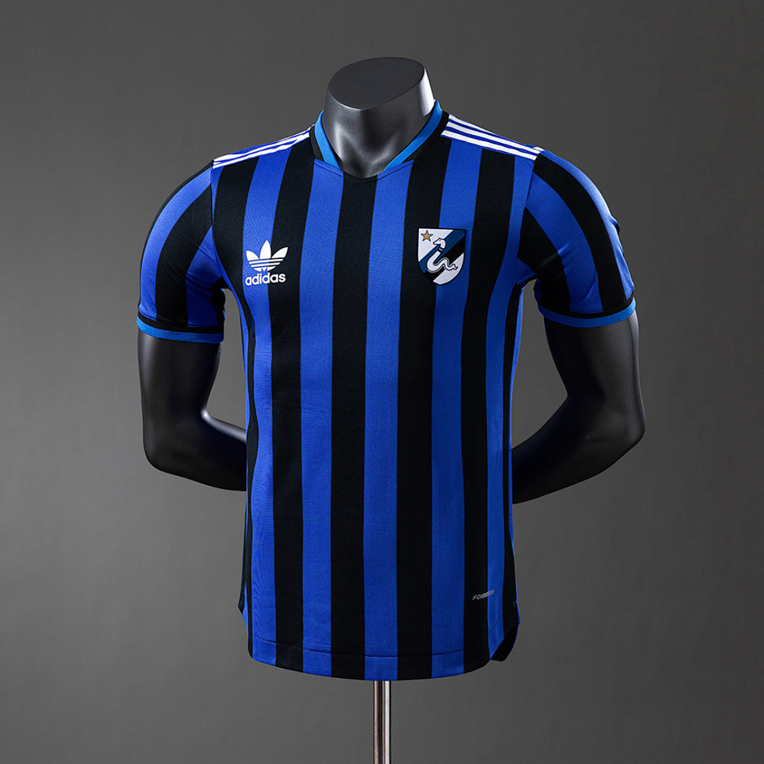 Camiseta Retro AC Milan Negra y Azul Edición Especial 24/25 Versión Jugador - frente