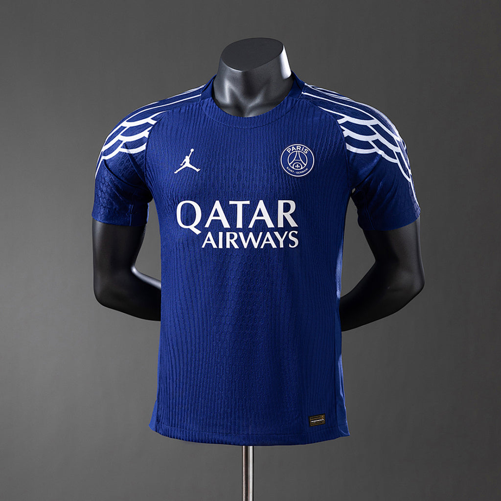 Camiseta PSG Cuarta Azul Marino y Negra 2024/25 Versión Jugador - frente