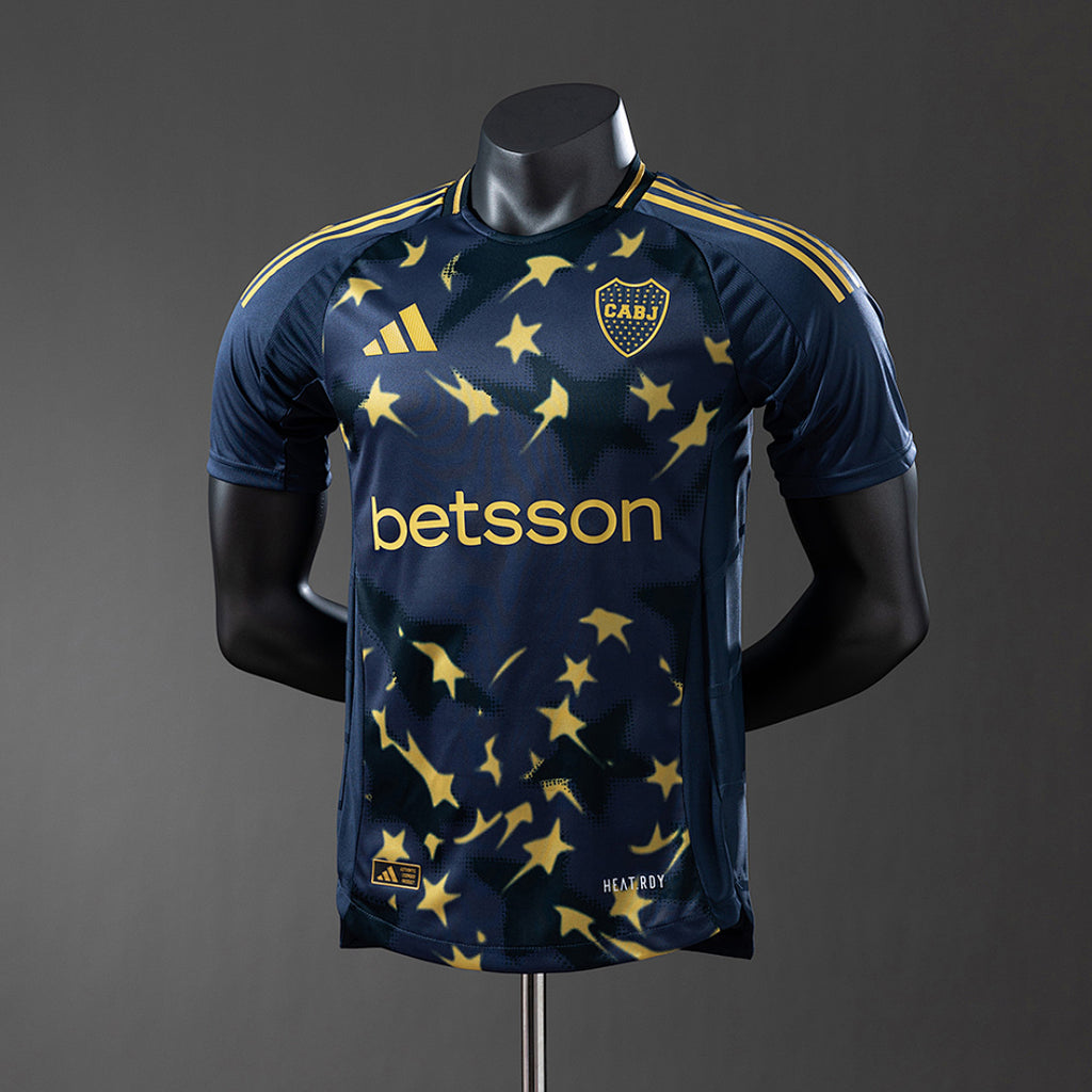 Camiseta Boca Juniors Visita Negra y Azul Marino 2025/26 Versión Jugador - frente