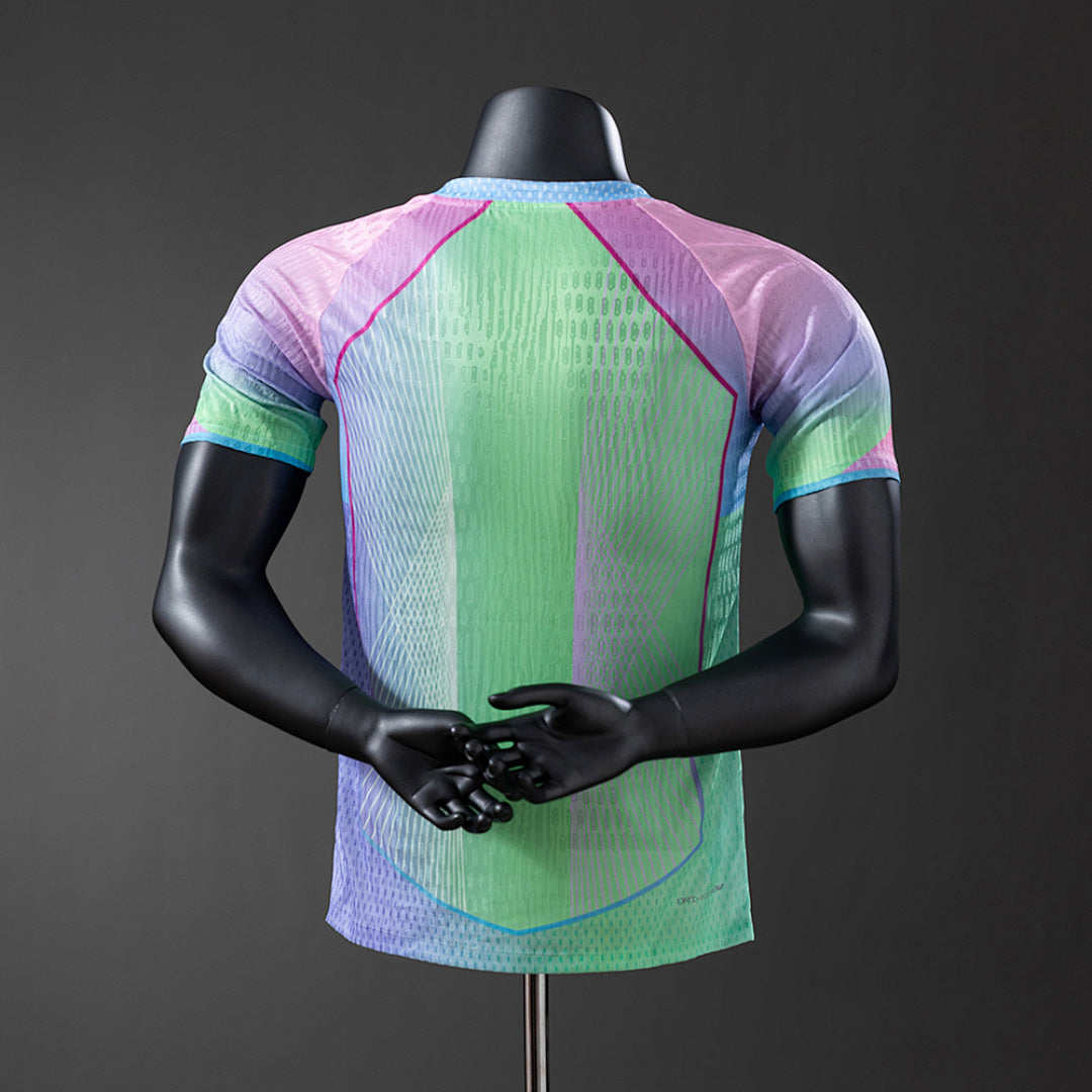 Camiseta FC Barcelona Azul y Gris Claro Edición Especial 2025/26 Versión Jugador - espalda