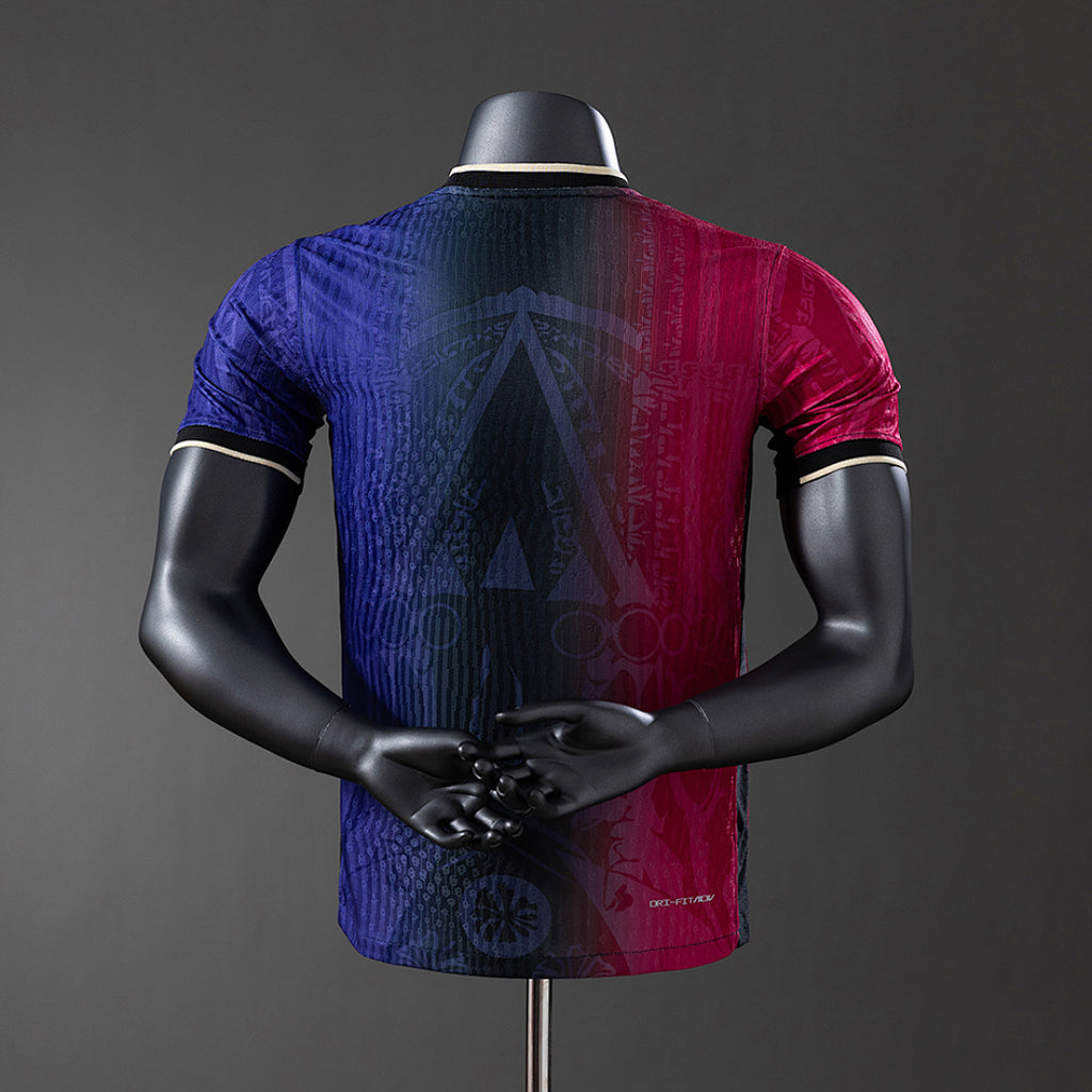 Camiseta FC Barcelona Roja y Azul Marino Edición Especial 2025/26 Versión Jugador - espalda