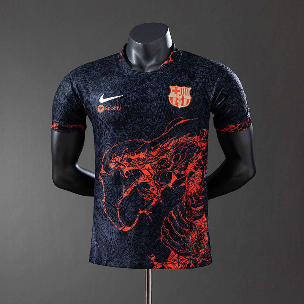 Camiseta FC Barcelona Negra y Azul Marino Edición Especial 2025/26 Versión Jugador - frente