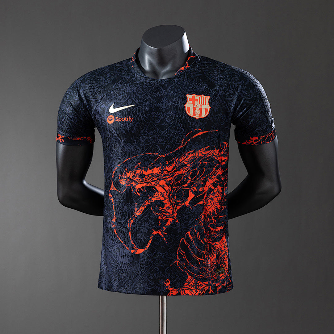 Camiseta FC Barcelona Negra y Azul Marino Edición Especial 2025/26 Versión Jugador - frente
