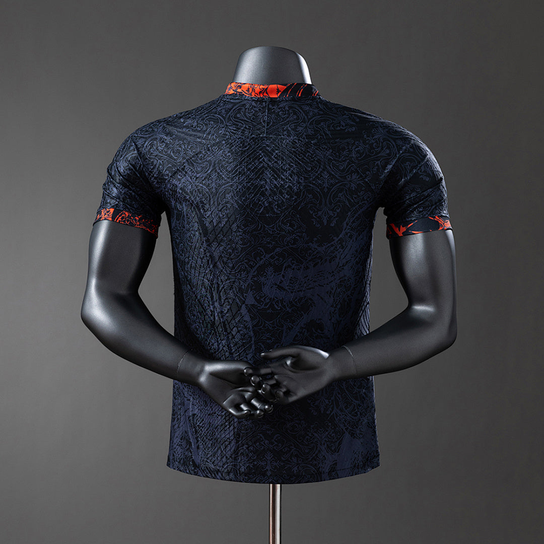 Camiseta FC Barcelona Burdeos y Azul Marino Edición Especial 2025/26 Versión Jugador - espalda