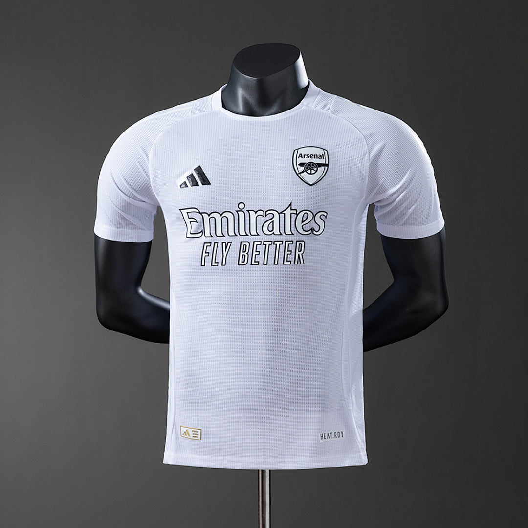 Camiseta Arsenal Blanca 2025/26 Versión Jugador - frente