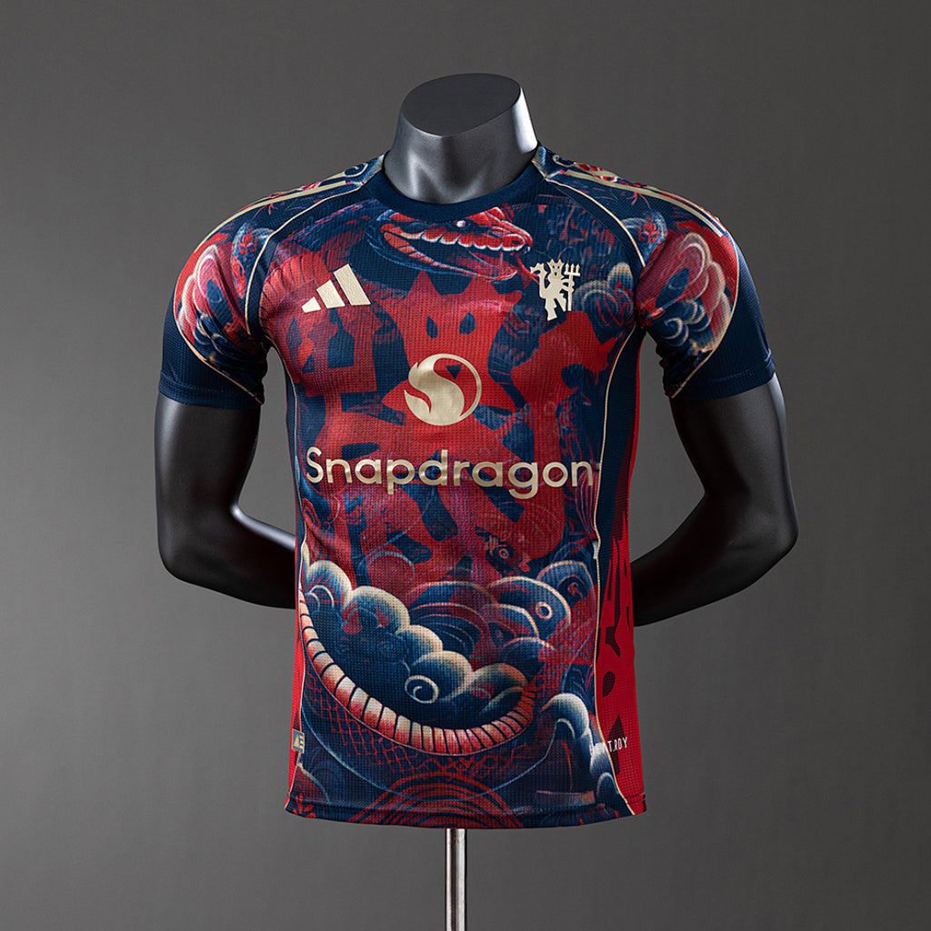 Camiseta Manchester United Negra y Gris Edición Especial 2025/26 Versión Jugador - frente